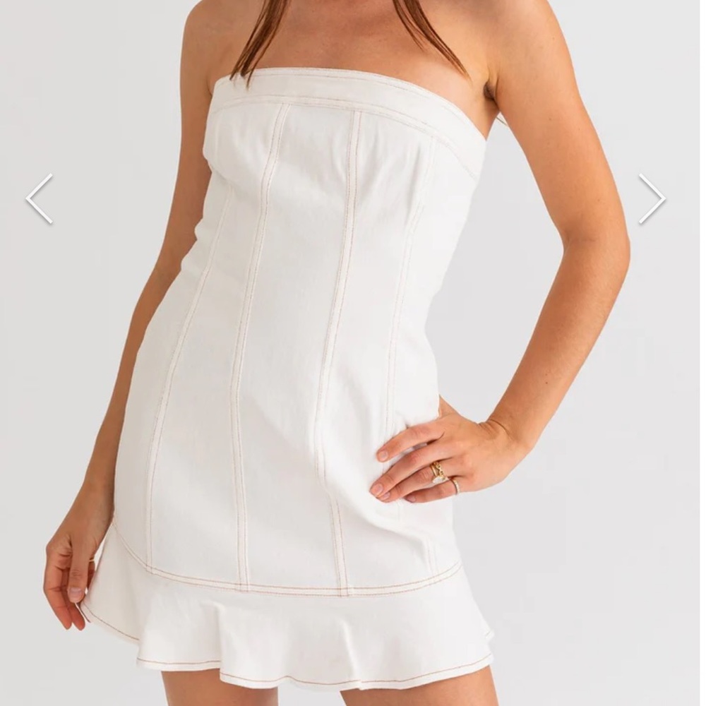 LE LIS MINI DENIM DRESS